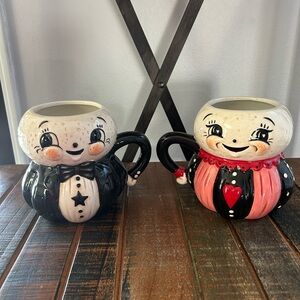 Johanna Parker LUNA Mug Set of 2 LUNA Heart And Star Valentines Valloween NEW